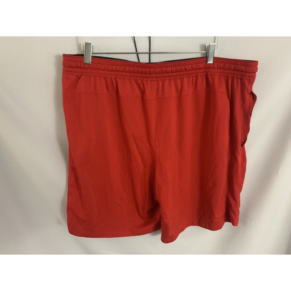 Under Armour Men’s Heatgear Fitted 2xl Red Basketball Shorts - Picture 3 of 5